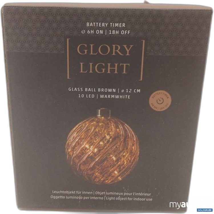 Artikel Nr. 447436 Artikel Nr. 447436: GLORY LIGHT Glass Ball Brown Ø 12 cm