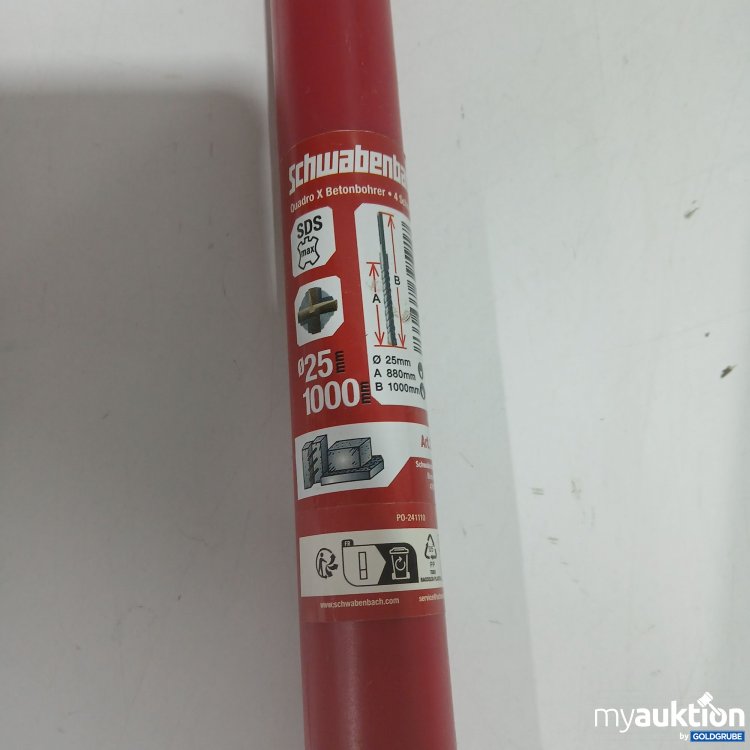 Artikel Nr. 876437: Schwabenbach Quadro X Betonbohrer 4Schneiden 25mm 1000mm 39591 