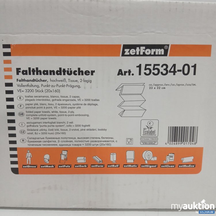 Artikel Nr. 969437: ZetForm Falthandtücher Art.Nr: 15534-01 