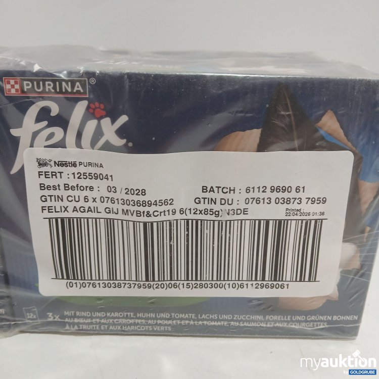 Artikel Nr. 980437: Purina Felix Gemischte Vielfalt mit Gemüse in Gelee 6Stk mit 12x85g 