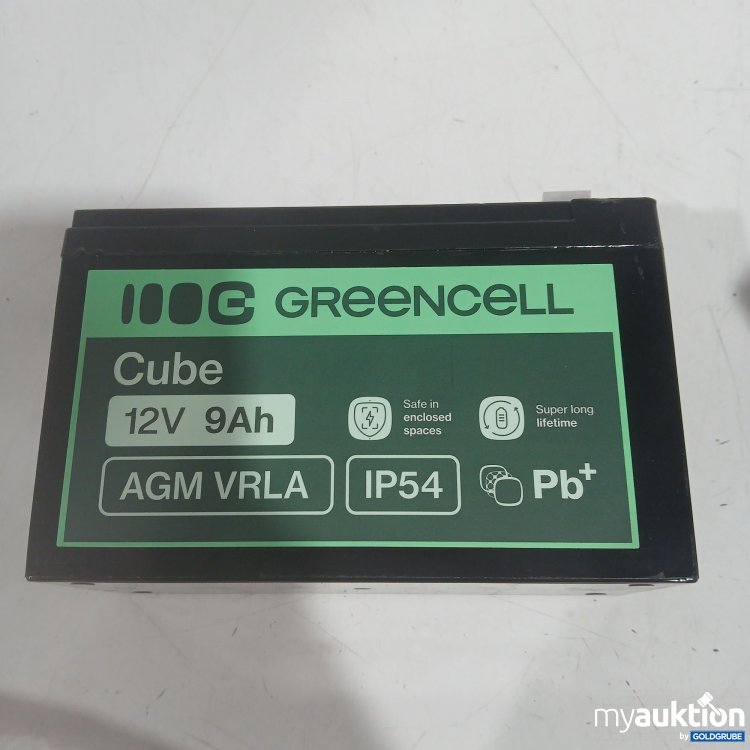 Artikel Nr. 989437 Artikel Nr. 989437: Greencell Cube 12V 9Ah AGM VRLA IP54 sealed Lead Acid Battery