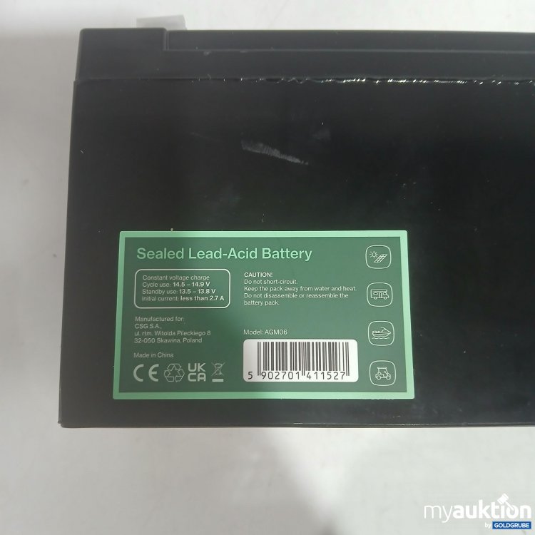 Artikel Nr. 989437 Artikel Nr. 989437: Greencell Cube 12V 9Ah AGM VRLA IP54 sealed Lead Acid Battery