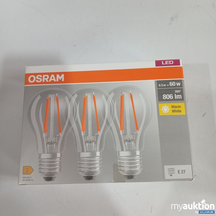 Artikel Nr. 855438 Artikel Nr. 855438: Osram Glühbirnen LED E27 806lm 3Stk