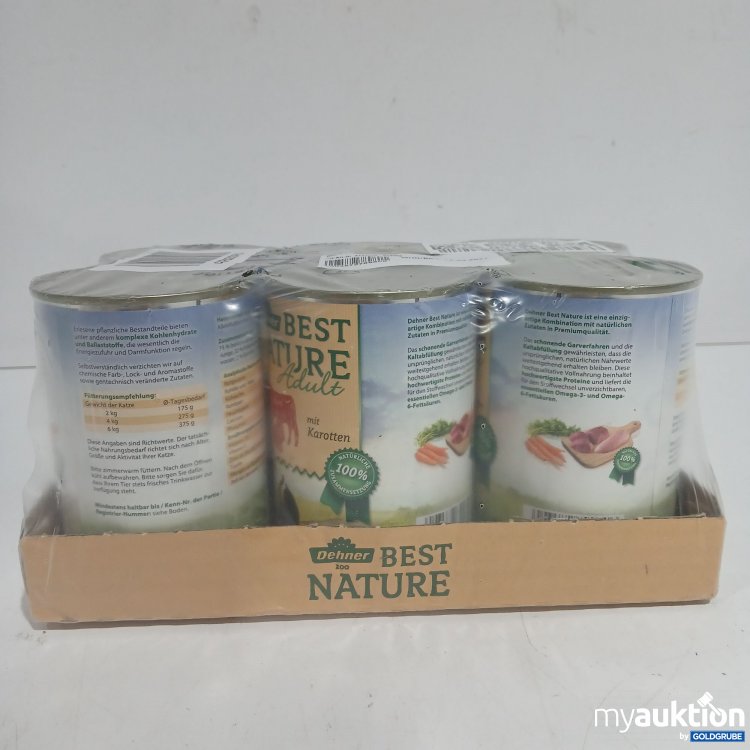 Artikel Nr. 882438: Dehner Best Natur Adult Katzenfutter Rind&Pute 6x400g