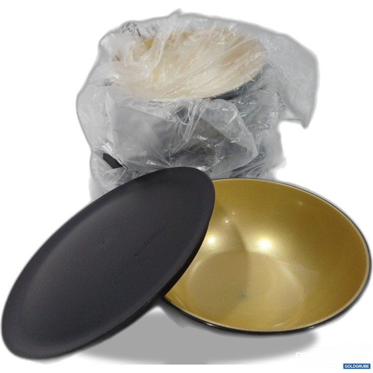 Artikel Nr. 888438:  Tupperware Schüsseln mit Deckel, d=23cm, schwarz-gold, 4Stk.