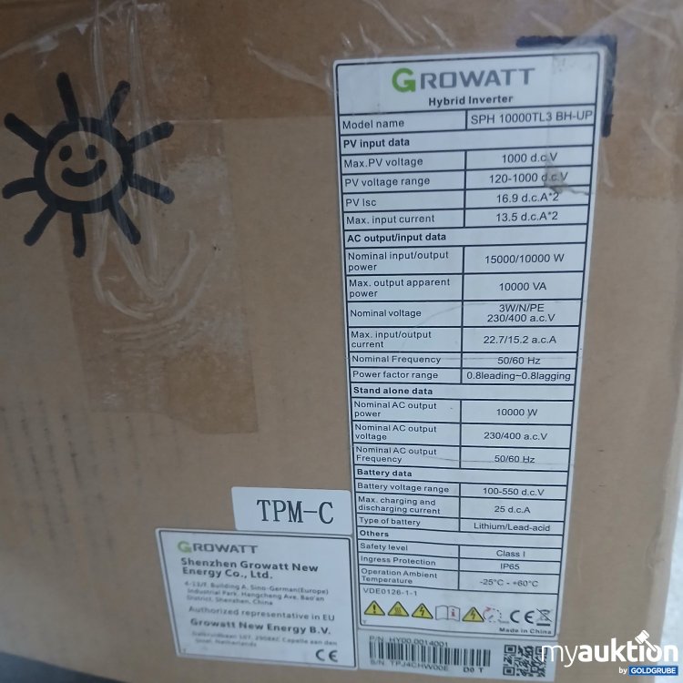 Artikel Nr. 522439 Artikel Nr. 522439: Growatt Wechselrichter SPH 10000TL3 BH-UP