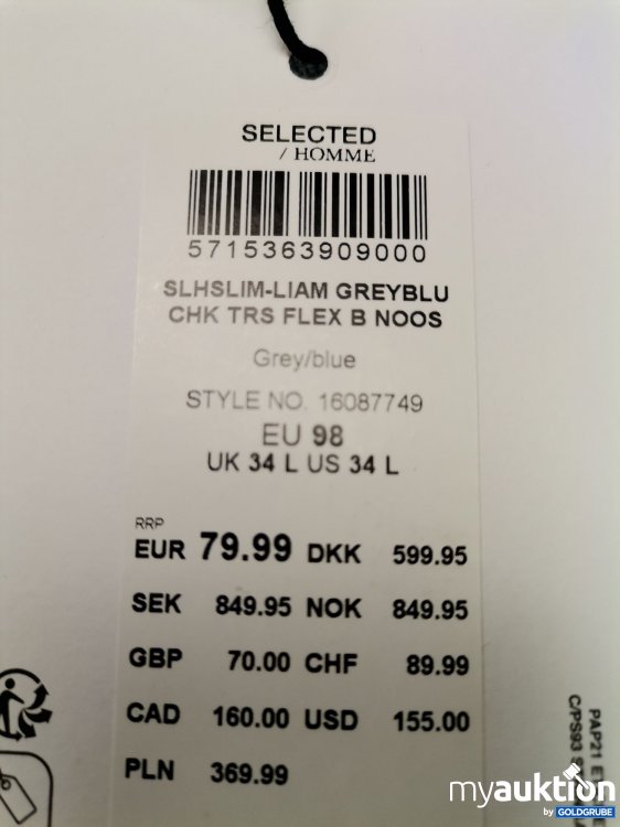 Artikel Nr. 707439 Artikel Nr. 707439: Selected Homme Hose