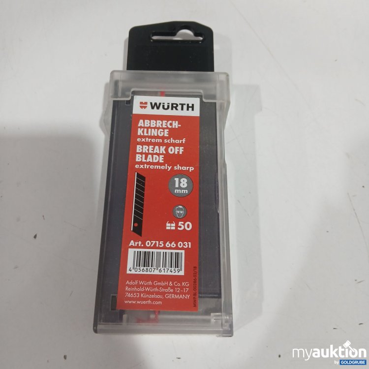 Artikel Nr. 898439: Würth Abbrechklinge extrem scharf 18mm 50Stk 
