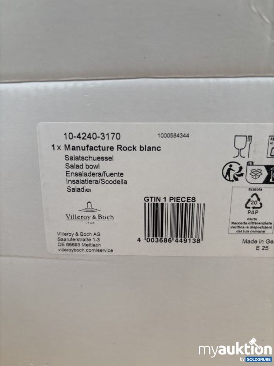 Artikel Nr. 921440: Villeroy & Boch Manufacture Rock blanc Salatschüssel