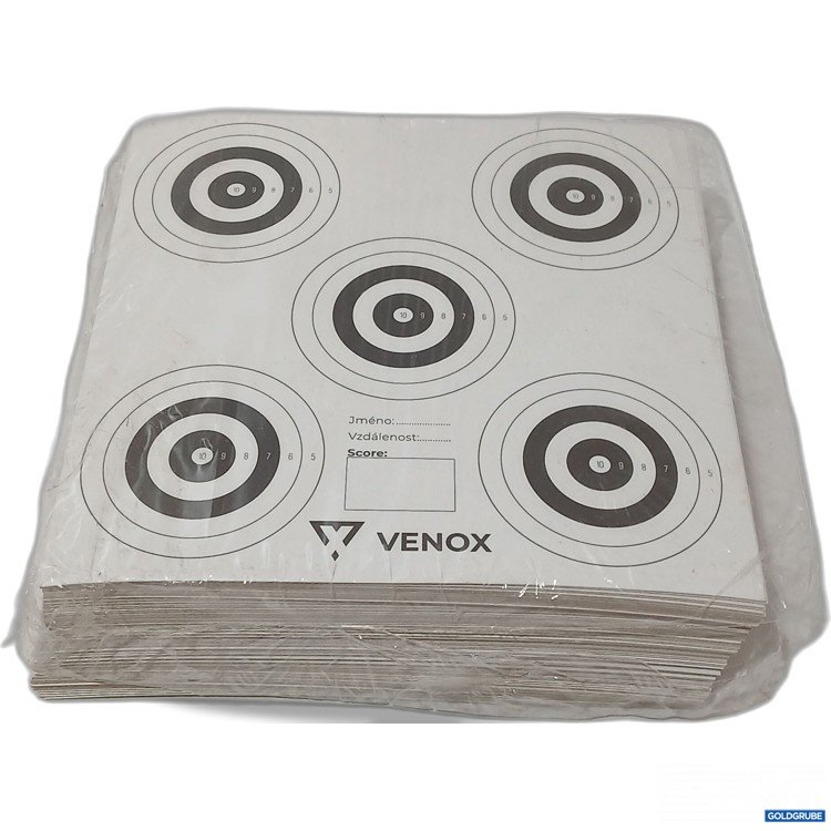 Artikel Nr. 967440: Venox 14x14 cm "5-Spot" Papier-Zielscheiben 100Stk