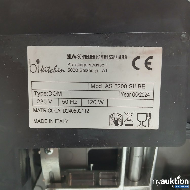 Artikel Nr. 445441: Bikitchen Fleischschneidemaschine, Model.No. AS 2200 SILBE