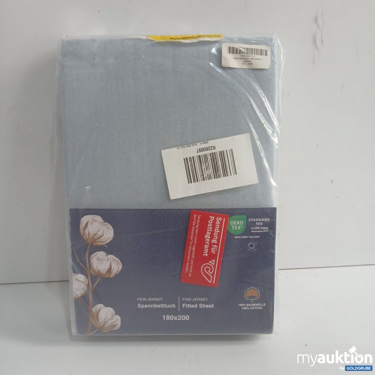 Artikel Nr. 461441: Fein-Jersey Spannbetttuch 180x200cm hellblau 