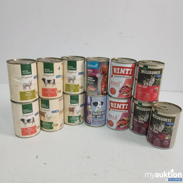 Artikel Nr. 466441:  Hundefutter gemischt Real Nature, ZooRoyal, Rinti, Wilderness 12x
