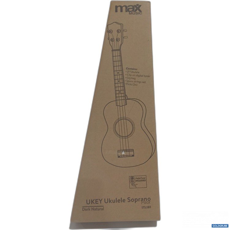 Artikel Nr. 916441 Artikel Nr. 916441: Max music Ukey Ukulele Soprano Pack Dark Natural 173.180