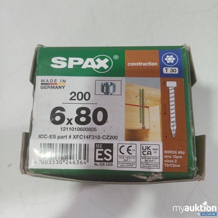 Artikel Nr. 995441: Spax Holzbauschrauben 6x80mm 200Stk 