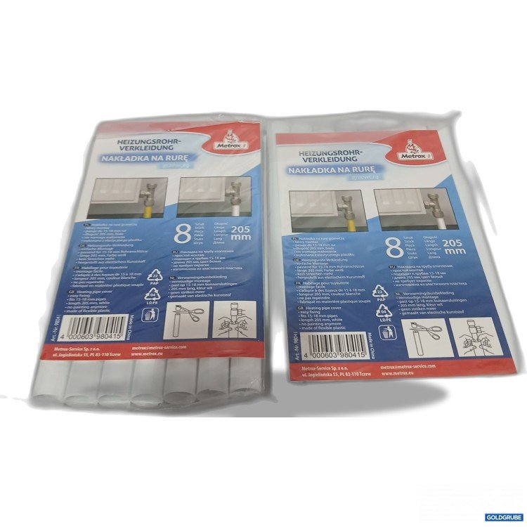 Artikel Nr. 441442: Metrox Heizungsrohr Verkleidung 205mm 2x8stk 