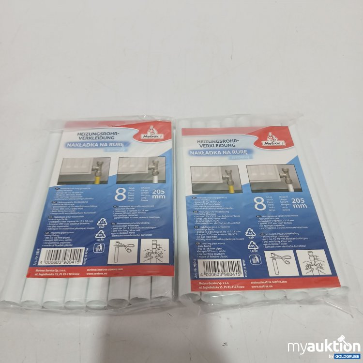 Artikel Nr. 441442: Metrox Heizungsrohr Verkleidung 205mm 2x8stk 