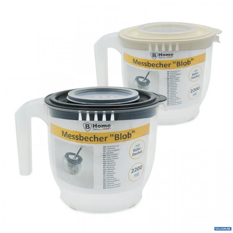 Artikel Nr. 396443 Artikel Nr. 396443: Messbecher mit Rühr-Deckel - 2200 ml - BLOB