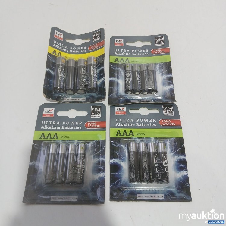 Artikel Nr. 522443 Artikel Nr. 522443: Simpex Ultra Power Alkaline Batteries 4xAA 12xAAA