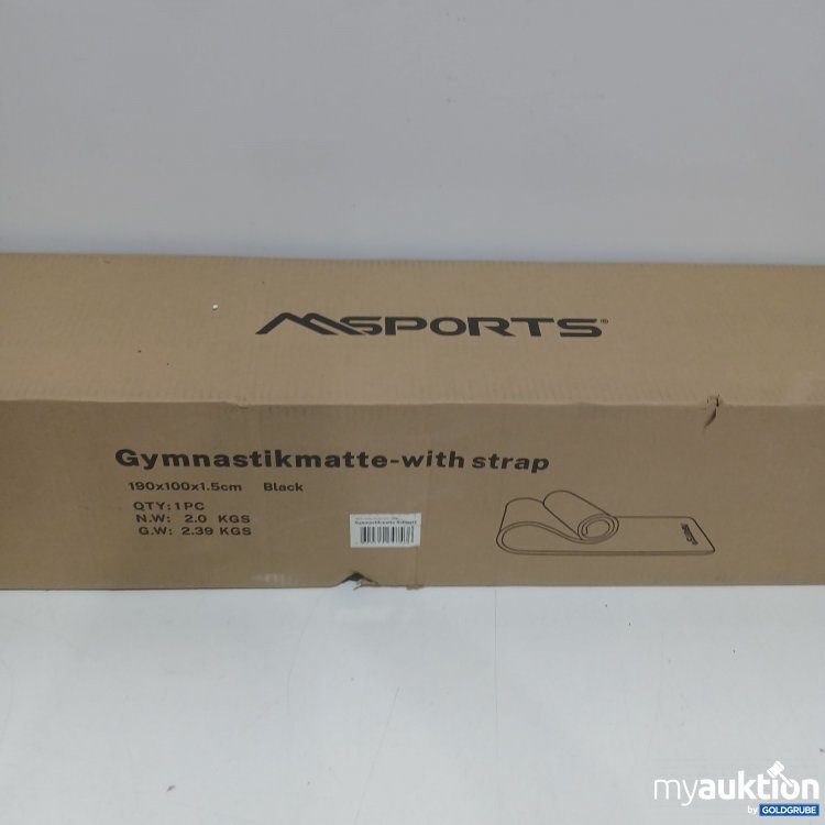 Artikel Nr. 971443: Sports Gymnastikmatte with Strap 190x100x1.5cm Black 