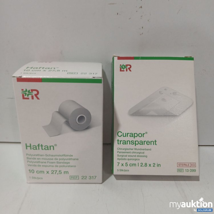 Artikel Nr. 984443 Artikel Nr. 984443: LR Haftan 10cmx27,5m + Curapor transparent Wundverband 7x5cm 5Stk