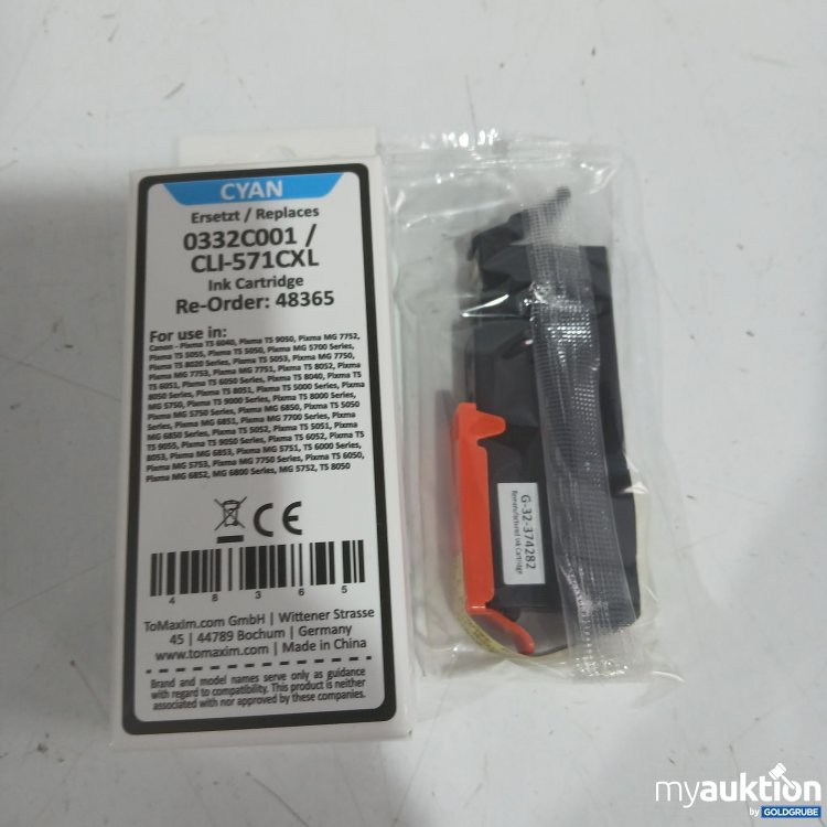 Artikel Nr. 444445 Artikel Nr. 444445: Ink Cartridge Cyan CLI-571CXL