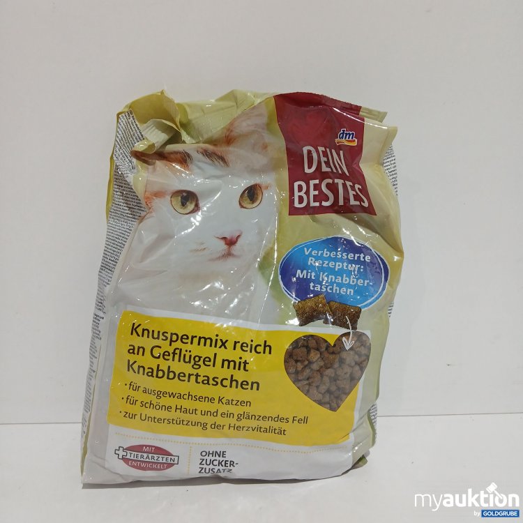 Artikel Nr. 808445: DM Dein Bestes Katzenfutter Knuspermix Reich an Geflügel mit Knabbertaschen 1kg
