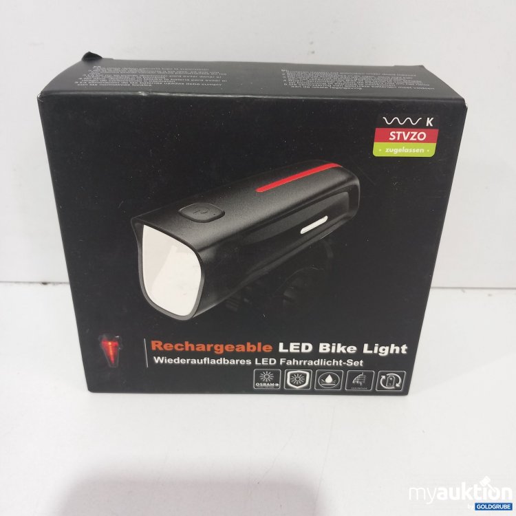 Artikel Nr. 821445 Artikel Nr. 821445: StVZO Wiederaufladbares LED Fahrradlicht