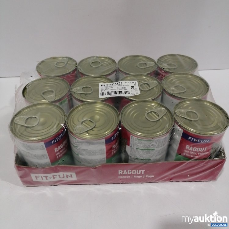 Artikel Nr. 896445: Fit +Fun Katze Ragout Wild, Geflügel und Karotten 12x415g