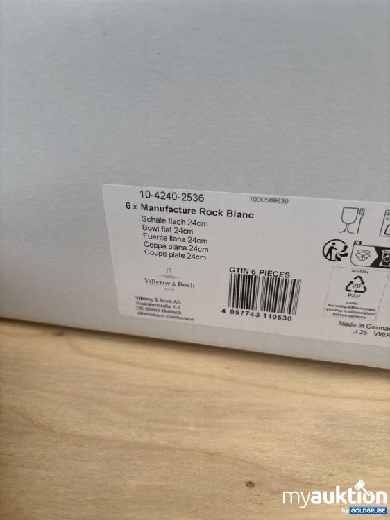 Artikel Nr. 921445: Villeroy & Boch Manufacture Rock Blanc Schale flach 24 cm