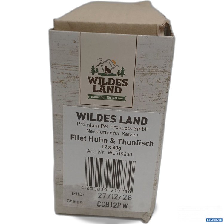 Artikel Nr. 980445 Artikel Nr. 980445: Wildes Land Filet Huhn& Thunfish 12x80g