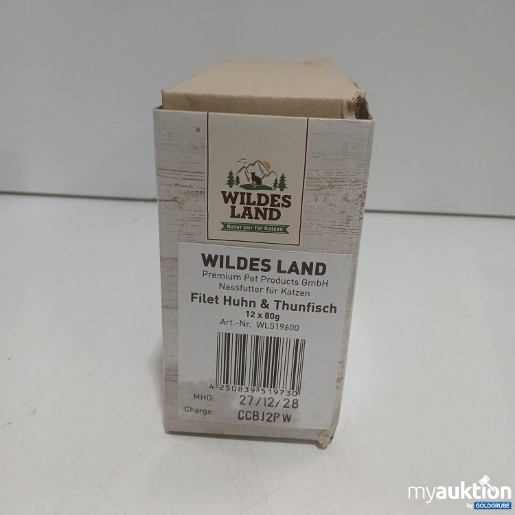 Artikel Nr. 980445 Artikel Nr. 980445: Wildes Land Filet Huhn& Thunfish 12x80g