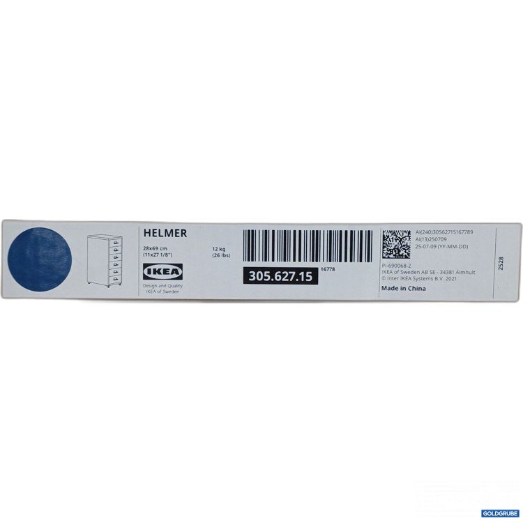 Artikel Nr. 982445 Artikel Nr. 982445: IKEA HELMER Schubladenelement, Blau, 28x68cm, 305.627.15