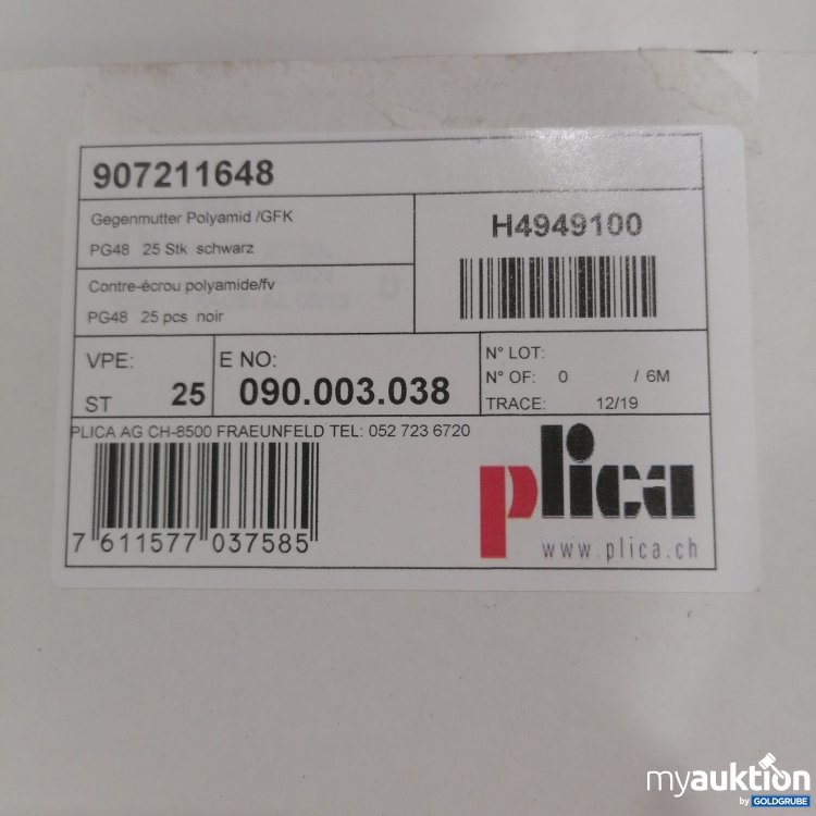 Artikel Nr. 355446 Artikel Nr. 355446: Plica Gegenmutter Polyamid