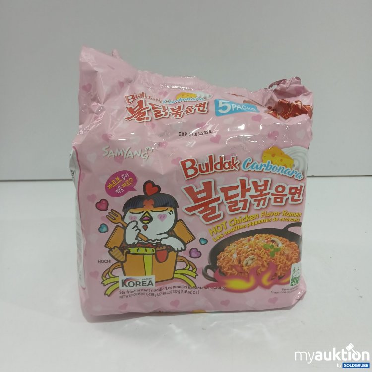 Artikel Nr. 868446 Artikel Nr. 868446: Samyang Buldak Carbonara Hot Chicken Flavor Ramen 5x130g