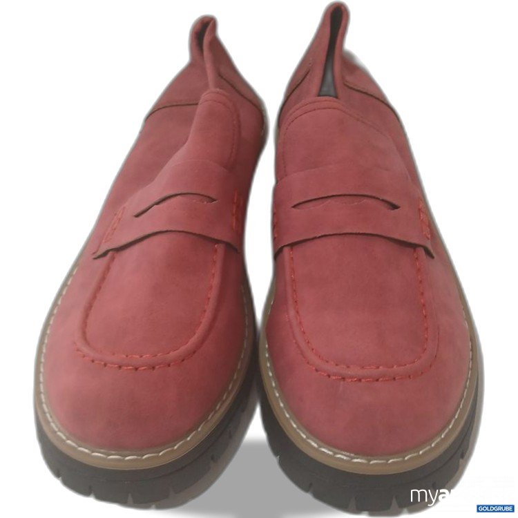 Artikel Nr. 939446: Rote Slipper aus Wildleder mit Gummisohle Gr 43
