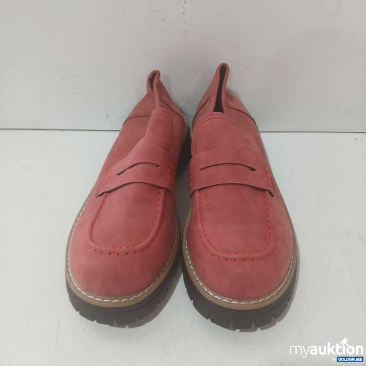 Artikel Nr. 939446: Rote Slipper aus Wildleder mit Gummisohle Gr 43