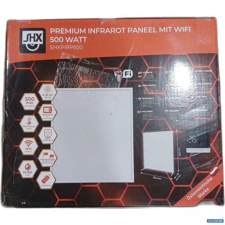 Artikel Nr. 445447: SHX Premium Infrarot Paneel mit WIFI 500Watt, Model.No. SHXPIRP500