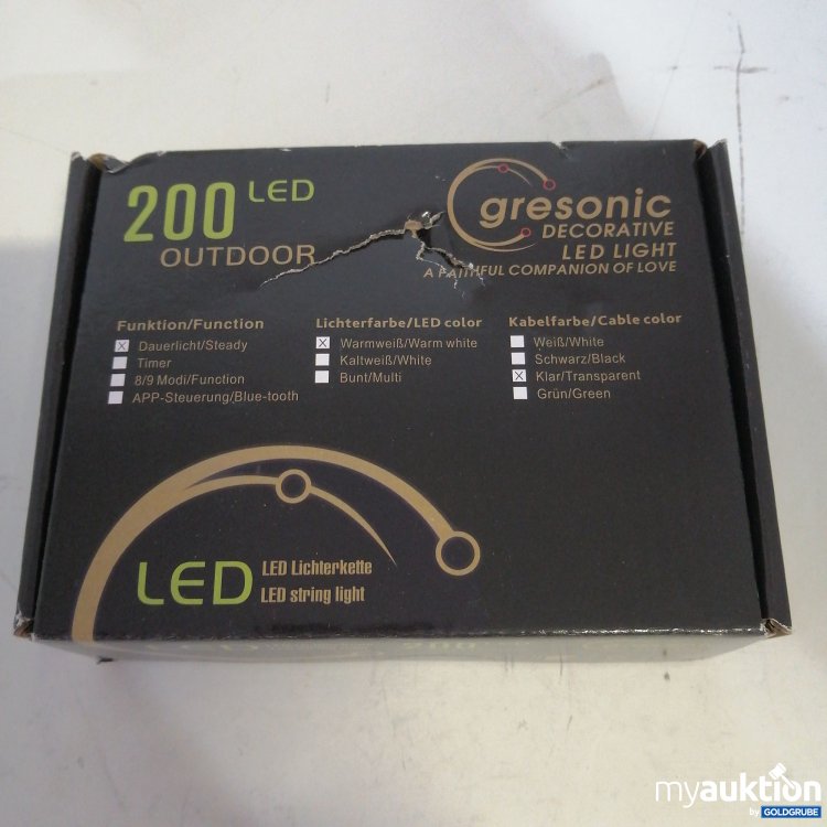 Artikel Nr. 680447: Gresonic LED Lichterkette, 200 LED, Outdoor 