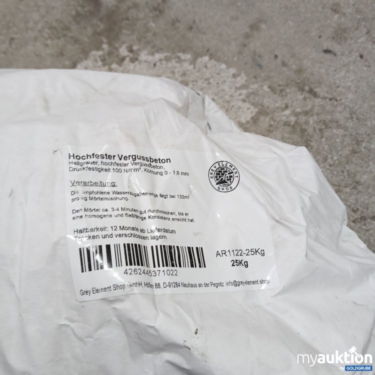 Artikel Nr. 865447: Grey Element Hochfester Vergussbeton 25Kg