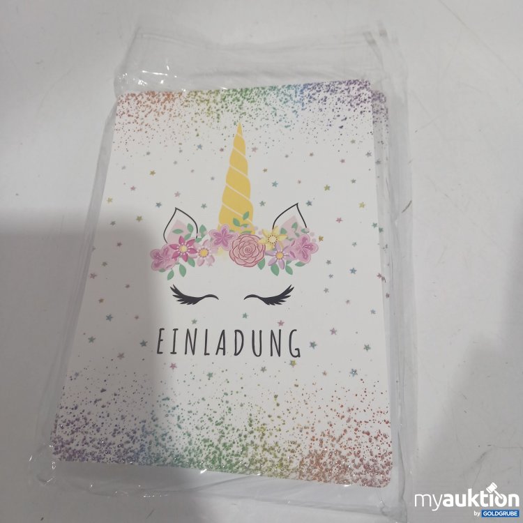 Artikel Nr. 898447: Einhorn Einladungskarten 12Stk 