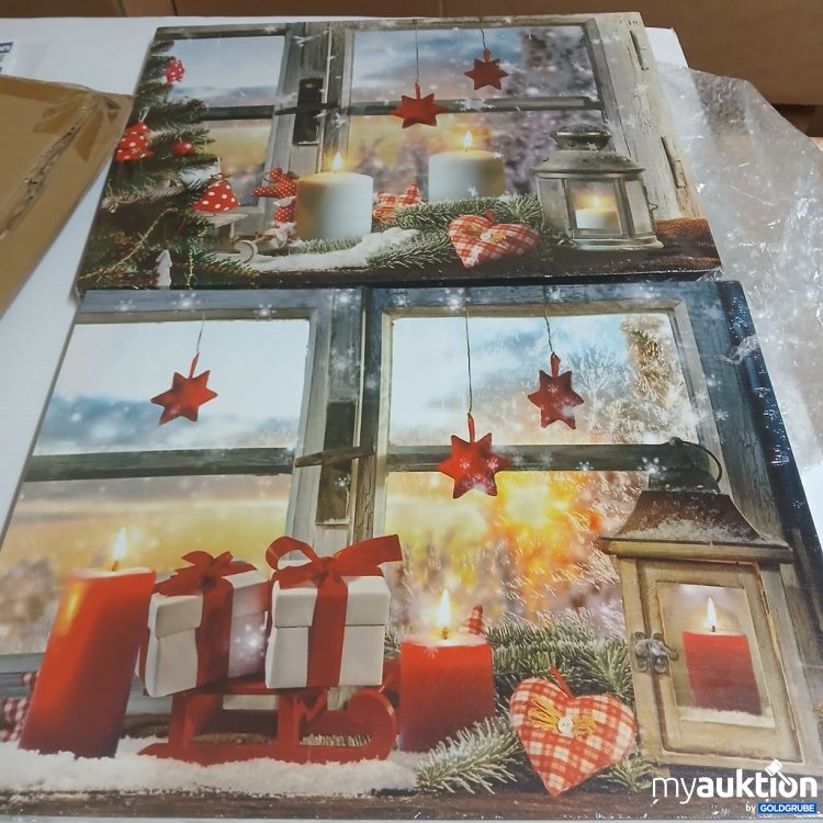 Artikel Nr. 922447: LED Bilder 2er Set Fenster 30x20