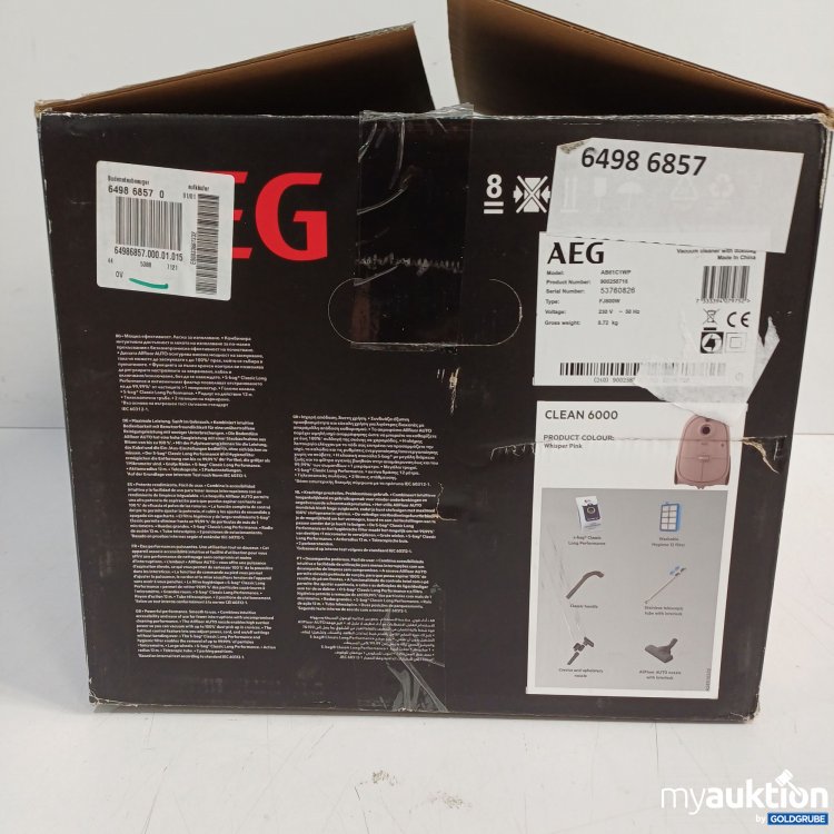 Artikel Nr. 982447 Artikel Nr. 982447: AEG Bodensraubsauger Clean 6000, AllFloor Auto-Düse, AB61C1WP