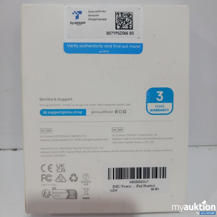 Artikel Nr. 821448 Artikel Nr. 821448: Iniu Power Bank BI-B5
