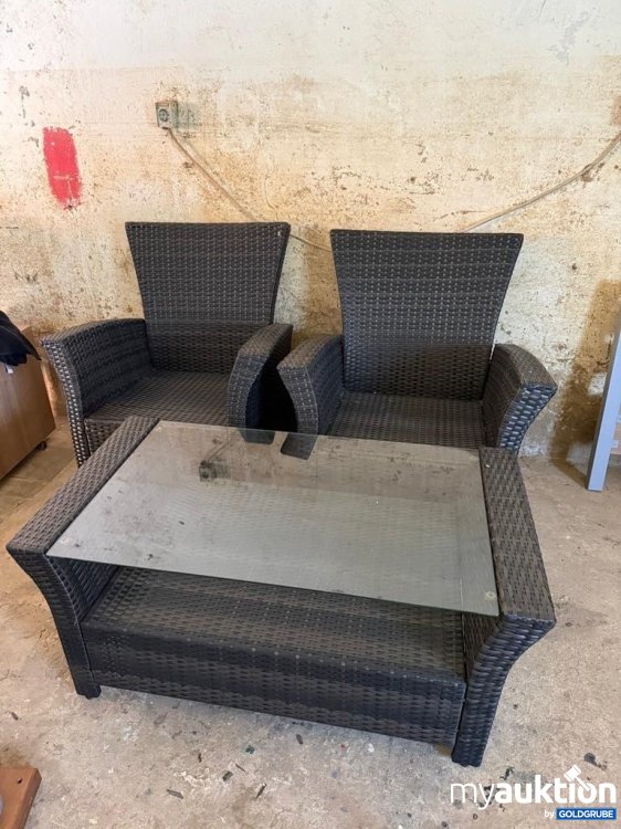 Artikel Nr. 940448: Sitzgruppe Rattan mit Tisch