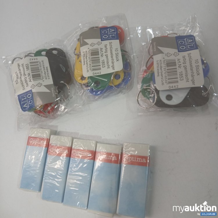 Artikel Nr. 873449 Artikel Nr. 873449: 30Stk Schlüsselanhänger & 5Stk Optima Radiergummis