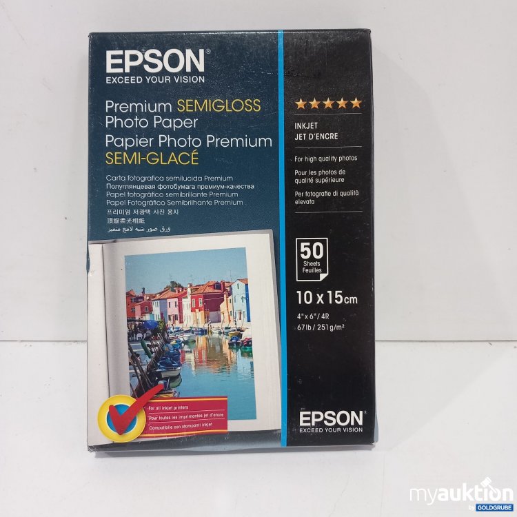 Artikel Nr. 821450 Artikel Nr. 821450: Epson Premium Semigloss Photo Paper 10x15 cm, 50 Stk.