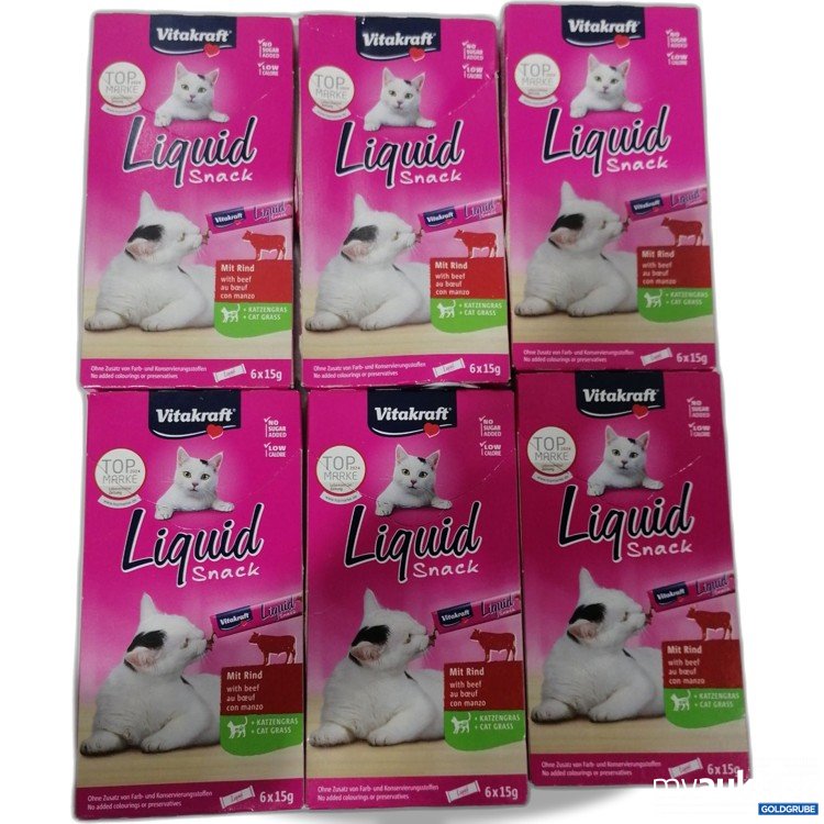 Artikel Nr. 896450: Vitakraft Liquid Snack Rind +Katzengras 6Pkg