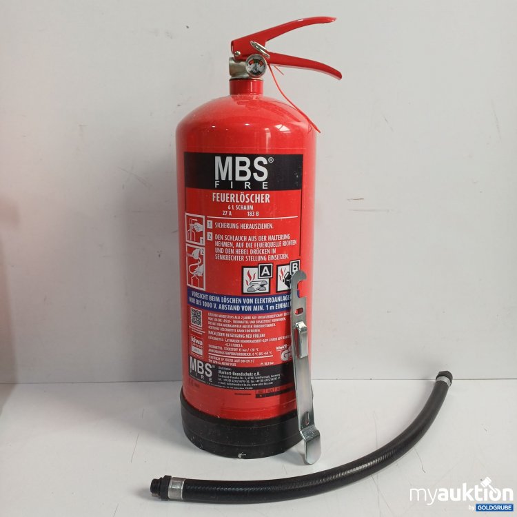 Artikel Nr. 982450 Artikel Nr. 982450: MBS FIRE, 6-Liter-Schaumfeuerlöscher, Brandklassen A & B, inklusive Schlauch und Wandhalterung