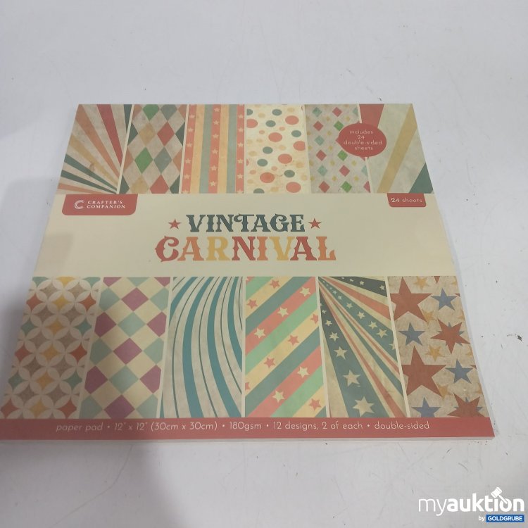 Artikel Nr. 996450: Crafter's Companion Vintage Carnival paper pad 24sheets 